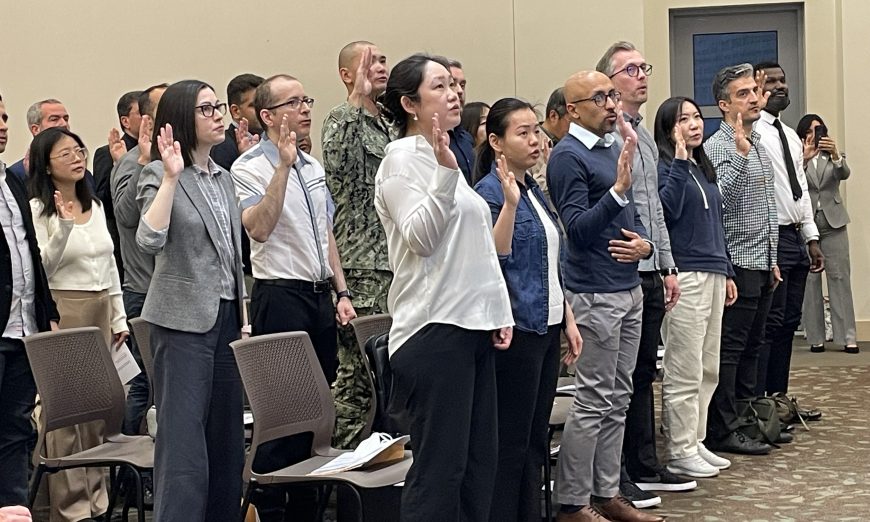 The City of Santa Clara hosted a citizenship ceremony at the Central Park Library on April 9, welcoming 25 new citizens to the United States of America.