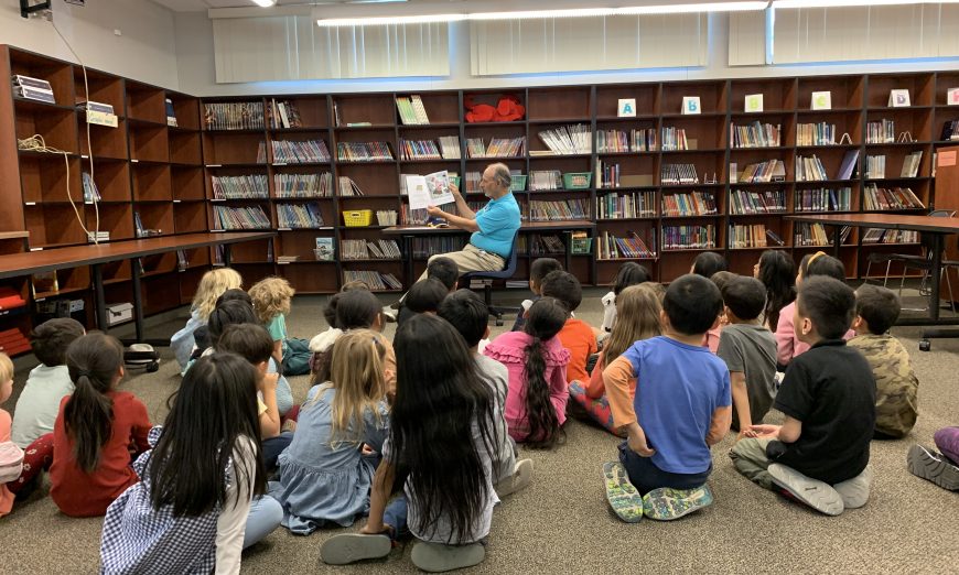 Sunnyvale Rotarians dedicated their time during National Book Week May 6 -12 to reading to first graders at schools throughout Sunnyvale.