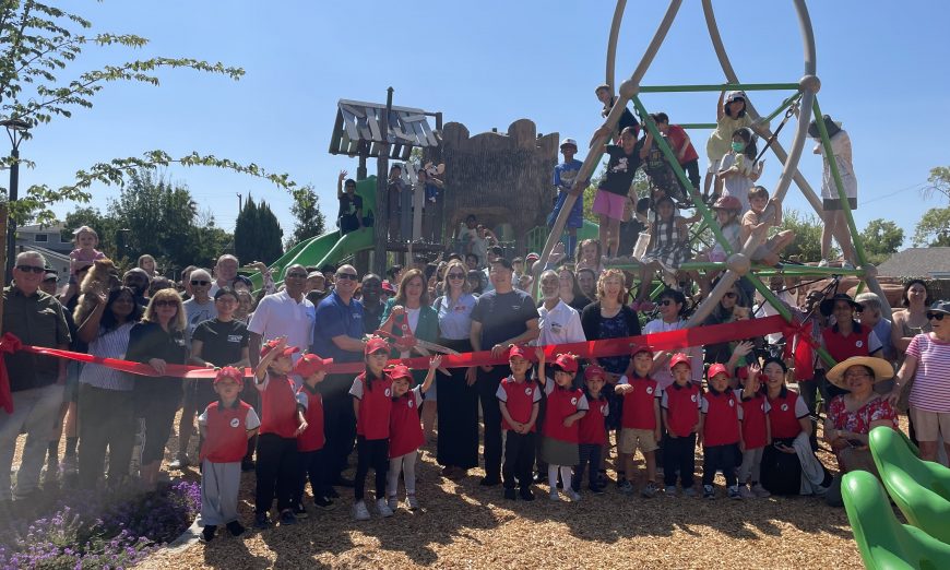 Community members gathered at Westwood Oaks Park in Santa Clara on July 10 to celebrate the completion of the rehabilitation work at the park.