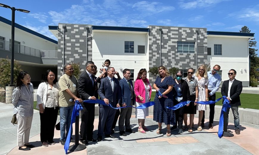 Students and families gathered at Ellis Elementary School on Aug. 8 to celebrate the near completion of the campus remodel.