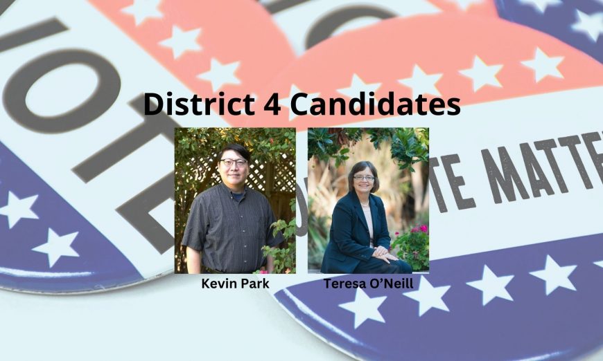 Santa Clara City Council candidate Kevin Park talks about his vision for District 4. Opponent Teresa O'Neill did not have time to reply.