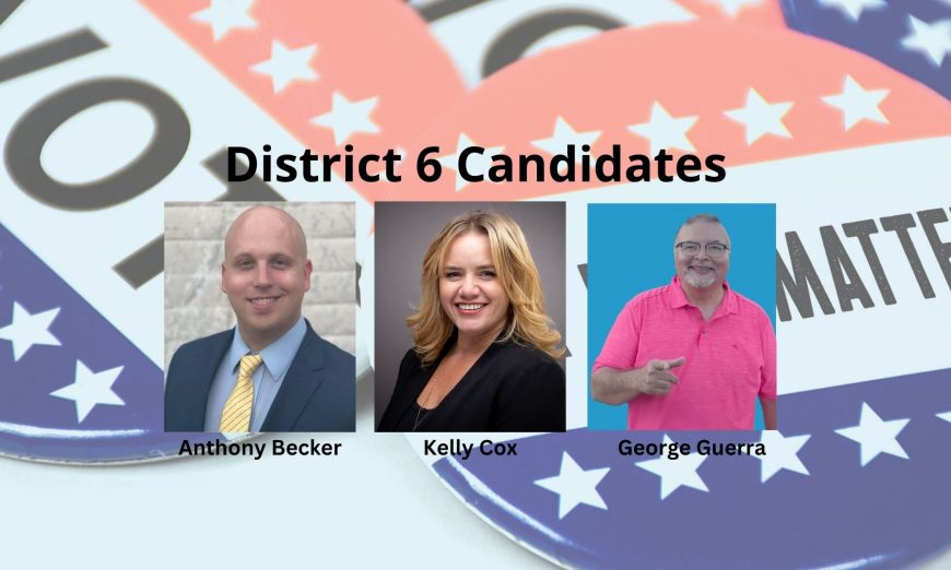 Santa Clara's City Council incumbent Anthony Becker addresses resident concerns as opponents Kelly Cox & George Guerra stay silent.